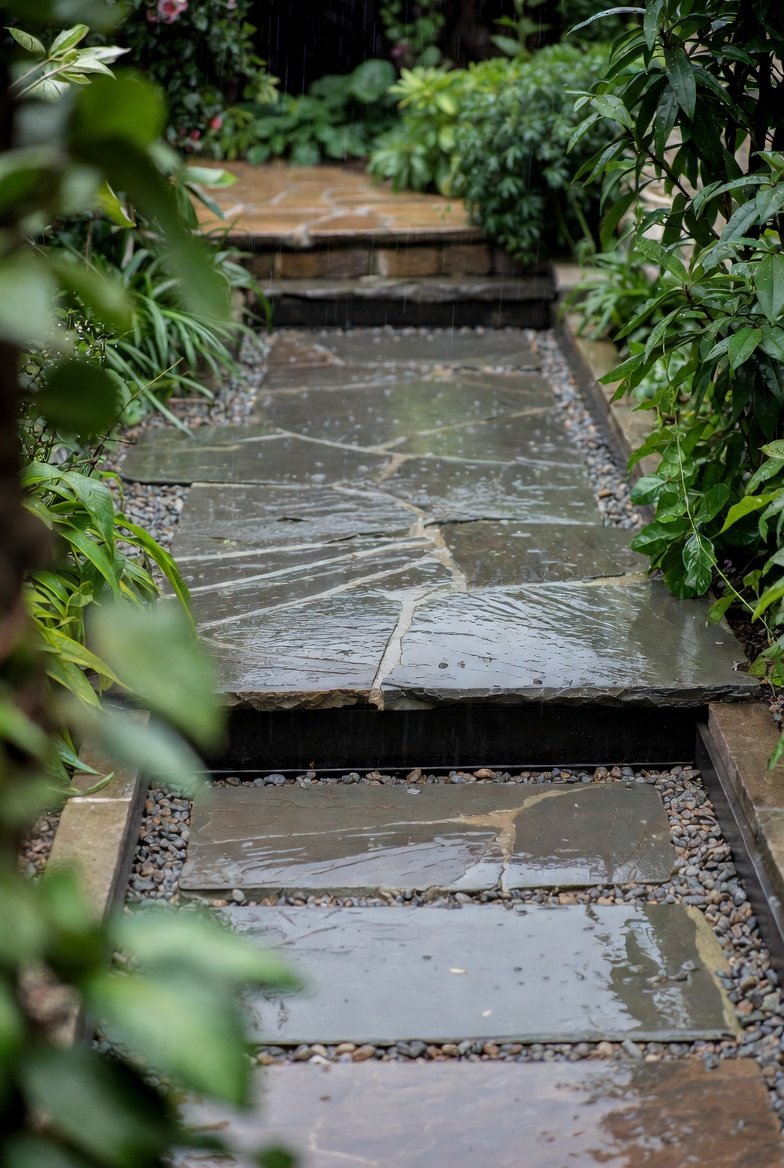 Stone Paths That Improve Drainage