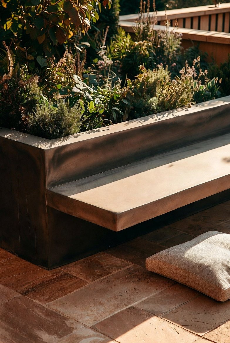Turn a Large Planter Into Outdoor Furniture