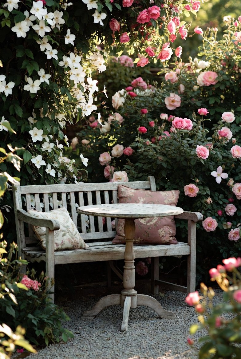 Add a Bench or Table for a Seating Moment