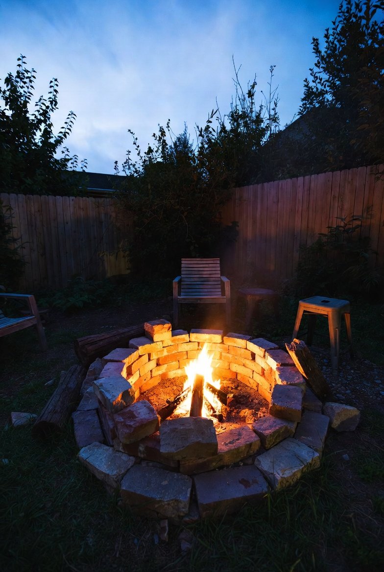 Build a Fire Pit From Reclaimed Bricks or Pavers
