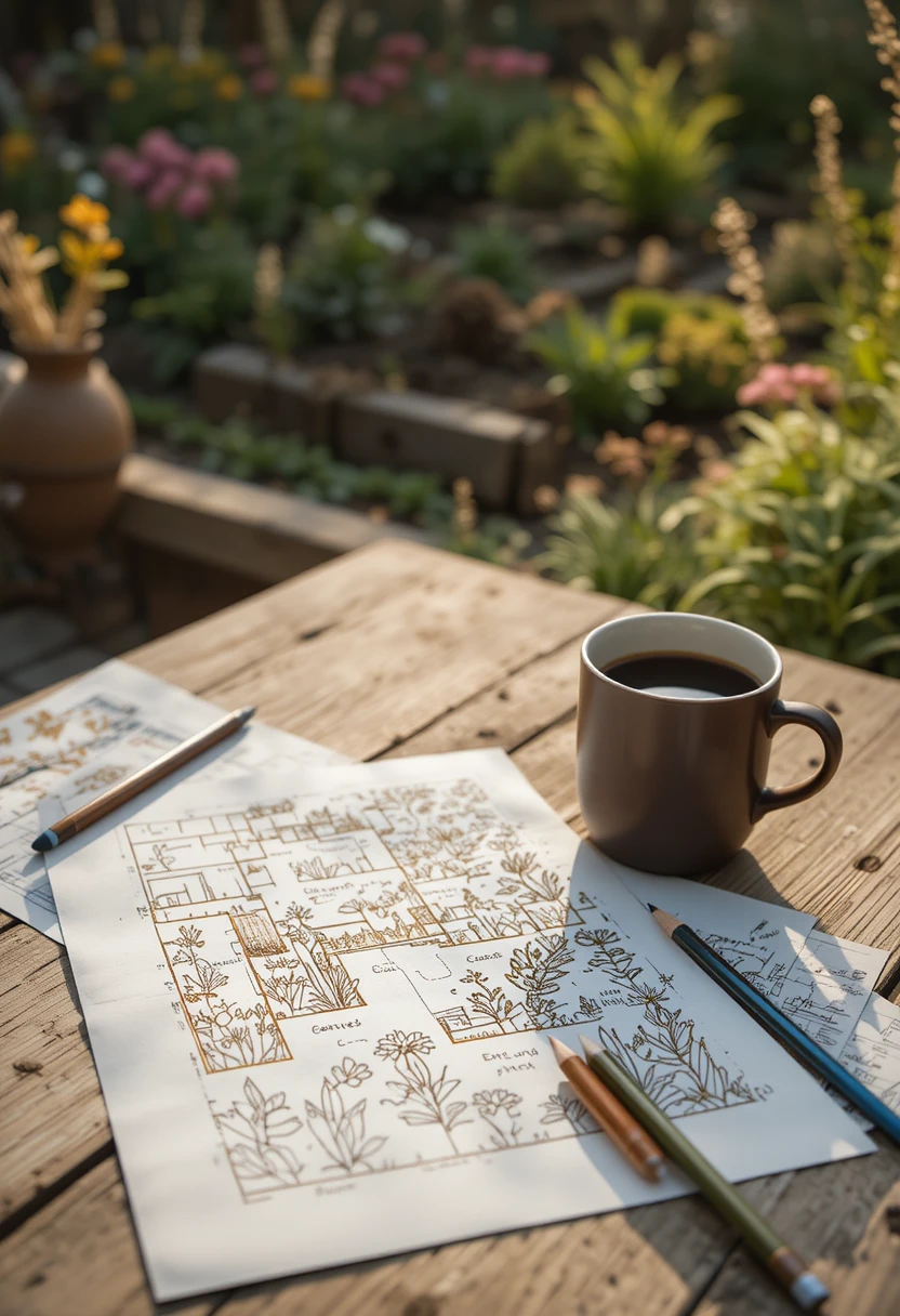 Sketch a Rough Design Before Planting