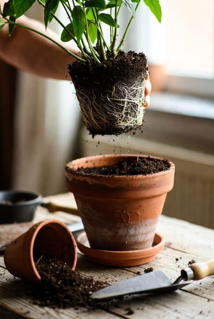Repot When Your Plant Outgrows Its Home