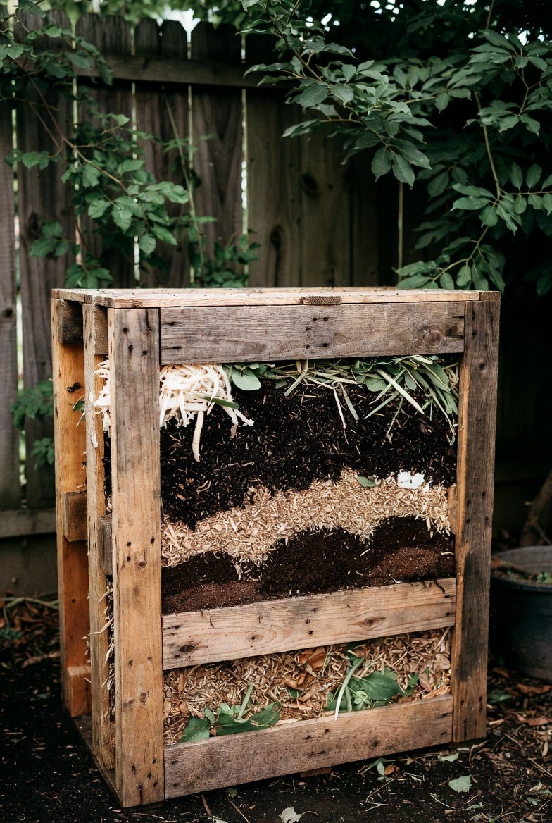  Build a Compost Bin for Free Fertilizer