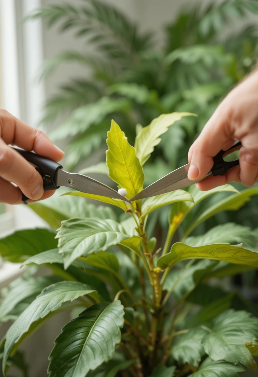 Trim Dead or Yellowing Leaves