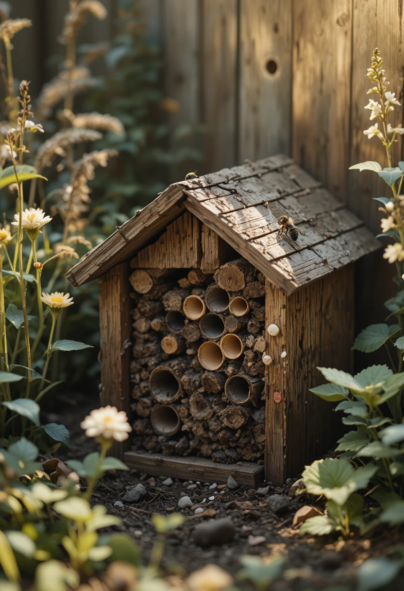 Add a Log Pile or Simple Bee Hotel for Shelter
