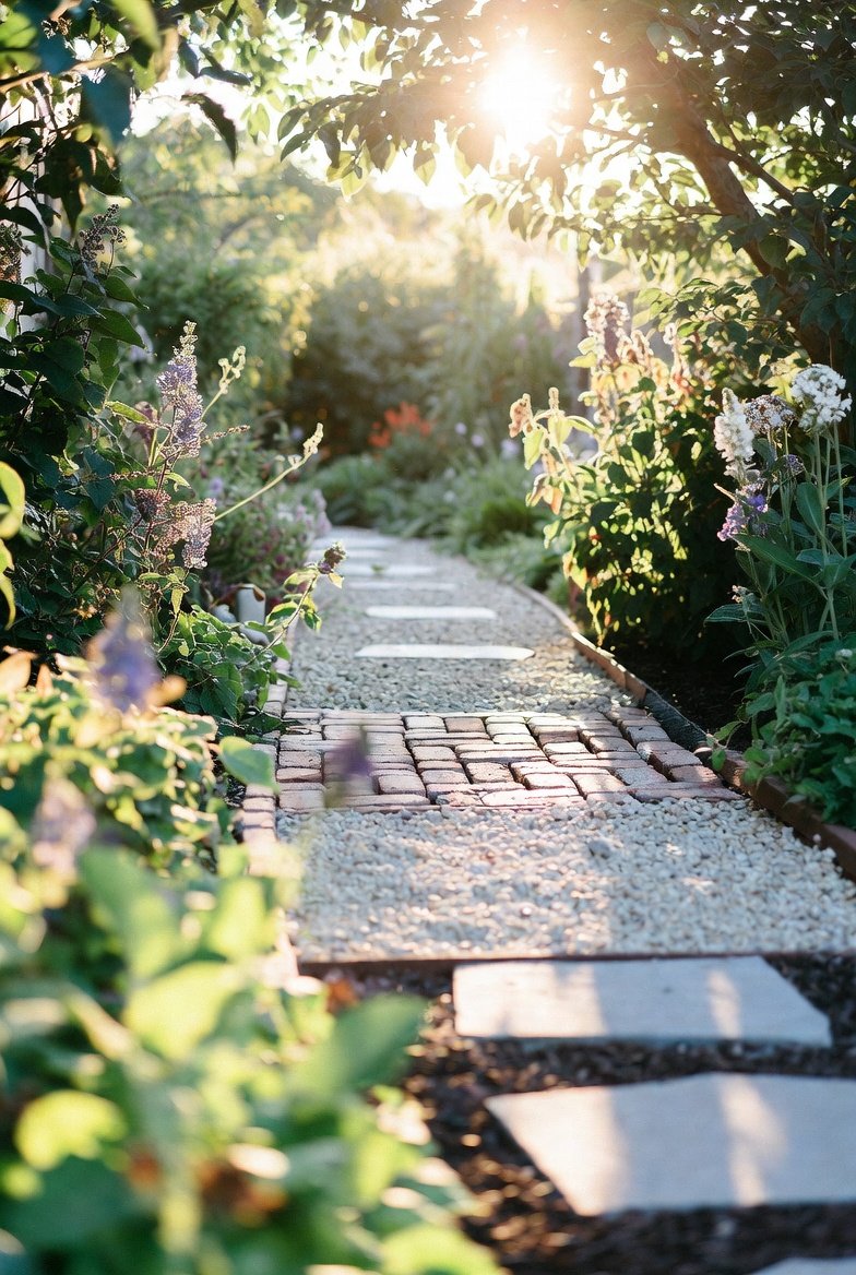 14+ budget-friendly DIY garden path ideas featuring gravel, brick, stone, and concrete walkway designs for any backyard