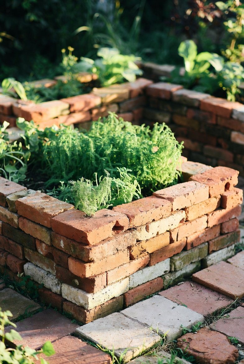 Repurposed Brick or Paver Bed