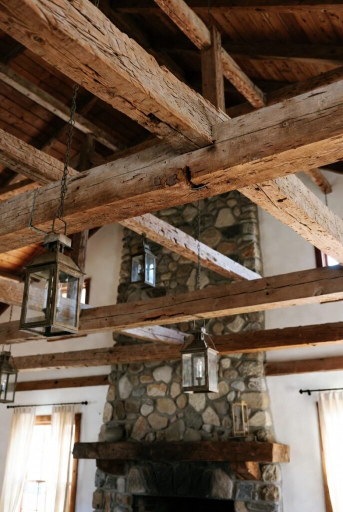 4. Let Exposed Wood Beams Do the Talking