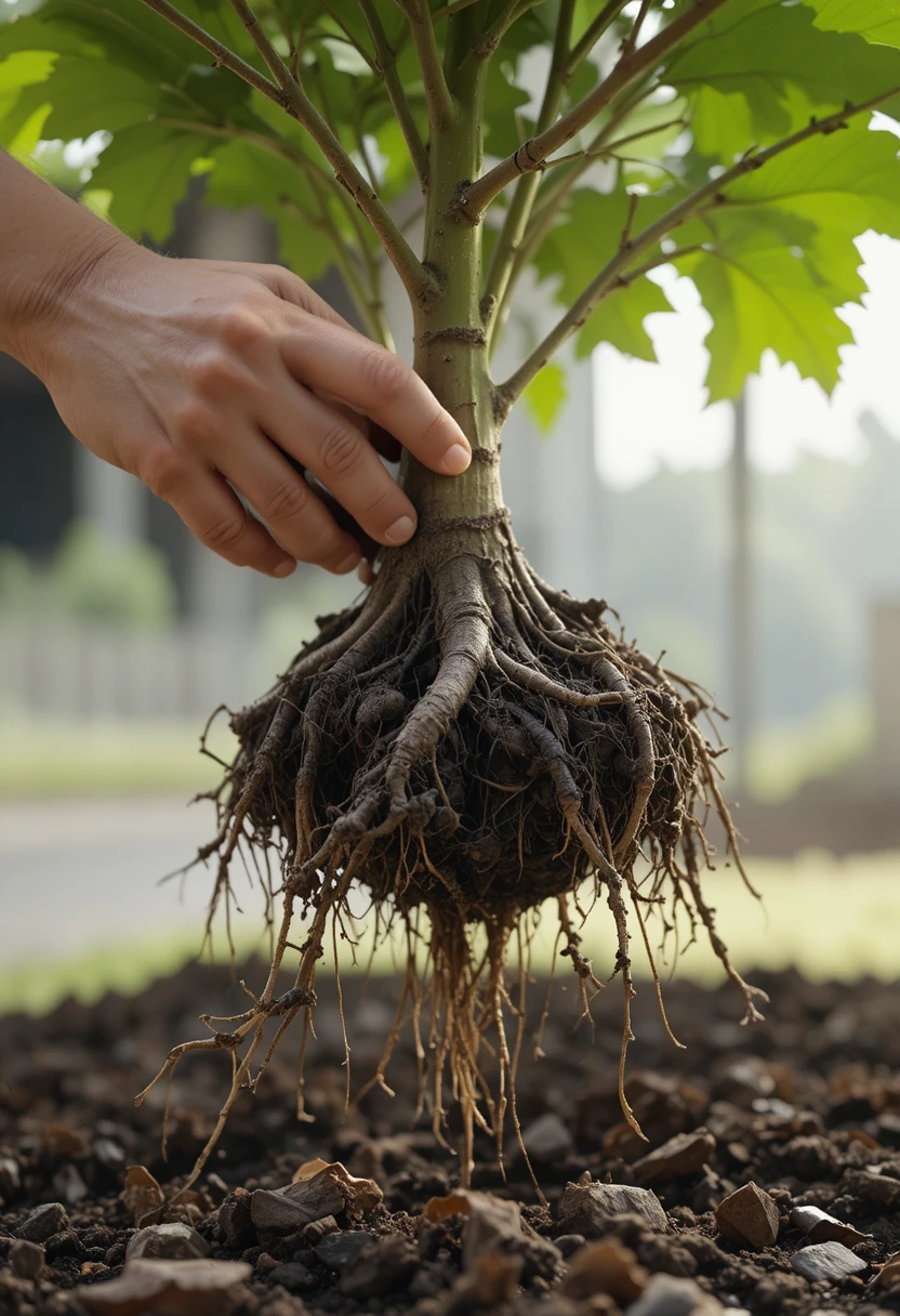 Loosen and Inspect the Roots