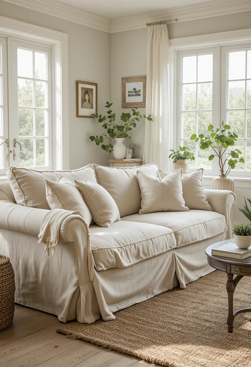 Choose a Slipcovered or Linen Sofa