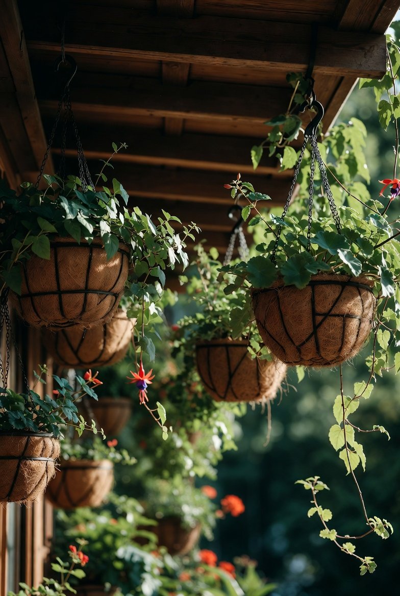Hang Baskets to Add a Second Layer of Green