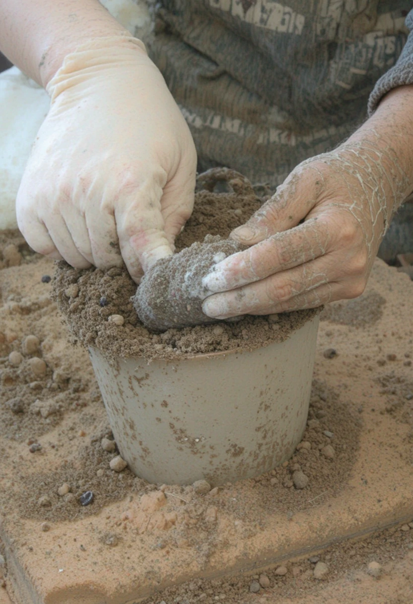 Add a Layer of Fresh Potting Mix to the Bottom