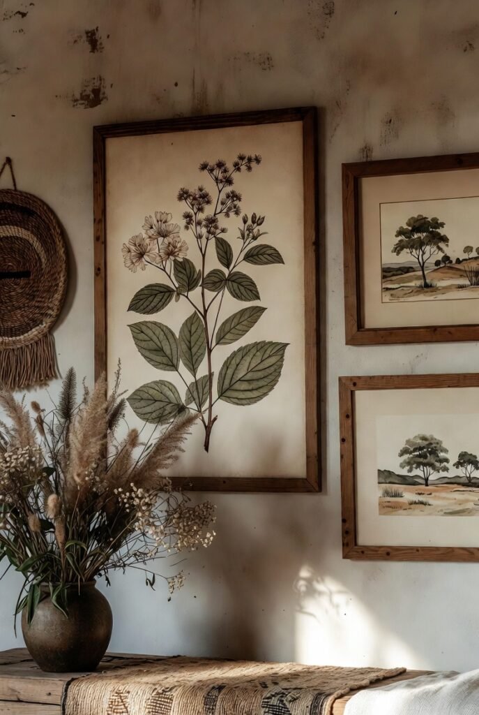 8. Hang Rustic, Nature-Inspired Wall Art