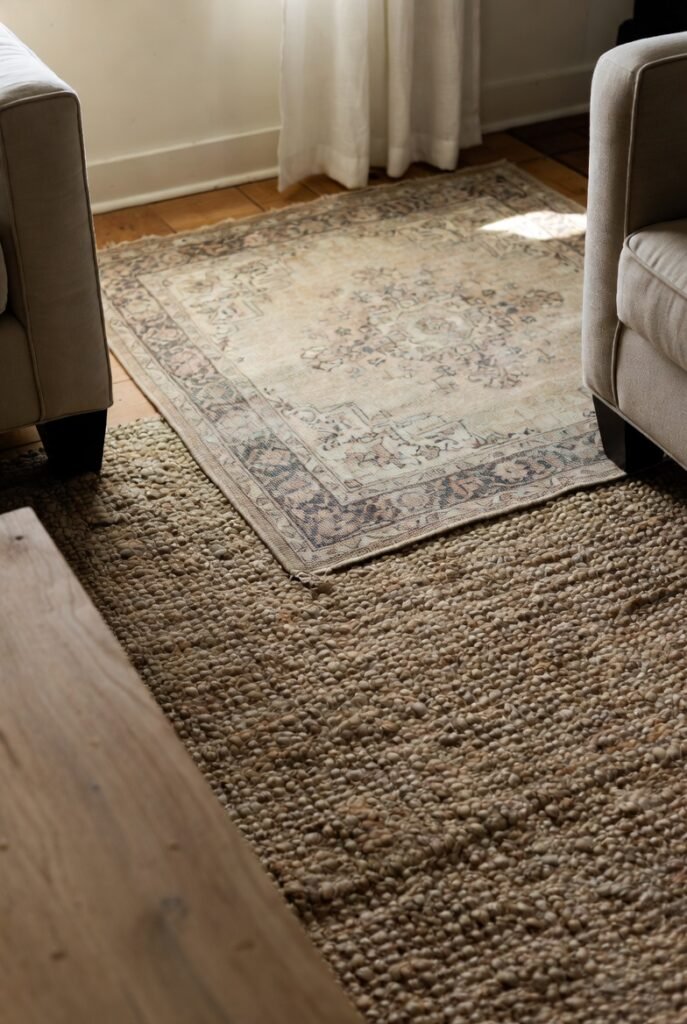 9. Layer Textured Area Rugs