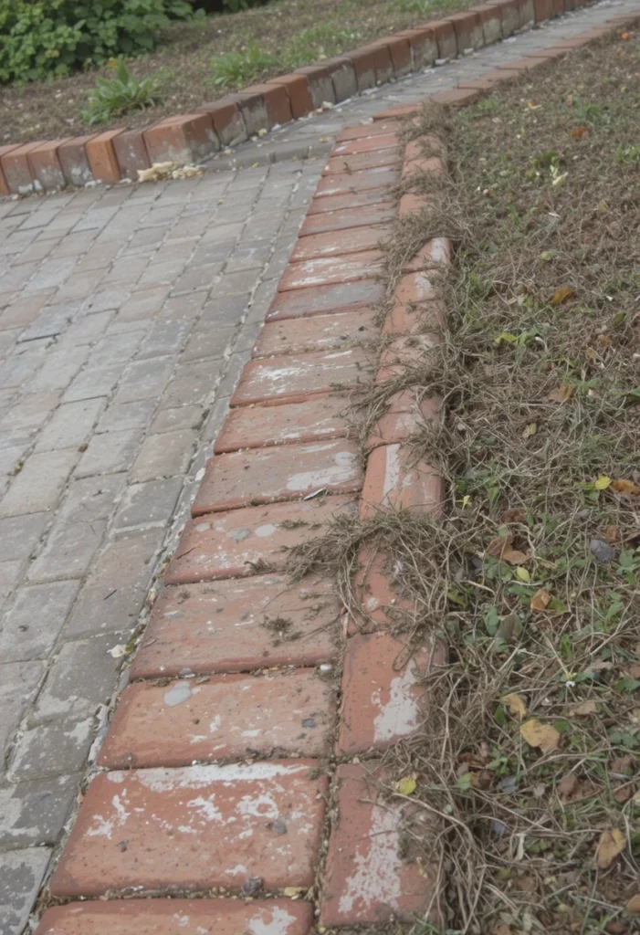 Repurposed Brick Edging