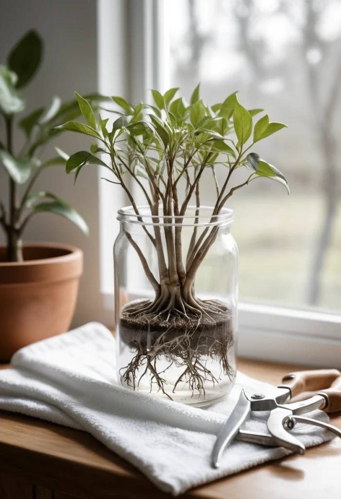 Disinfect the Remaining Healthy Roots