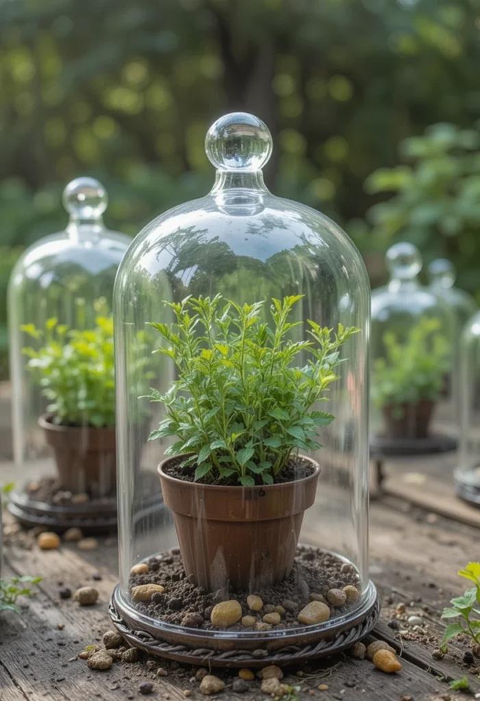 Use DIY Cloches for Small Plants