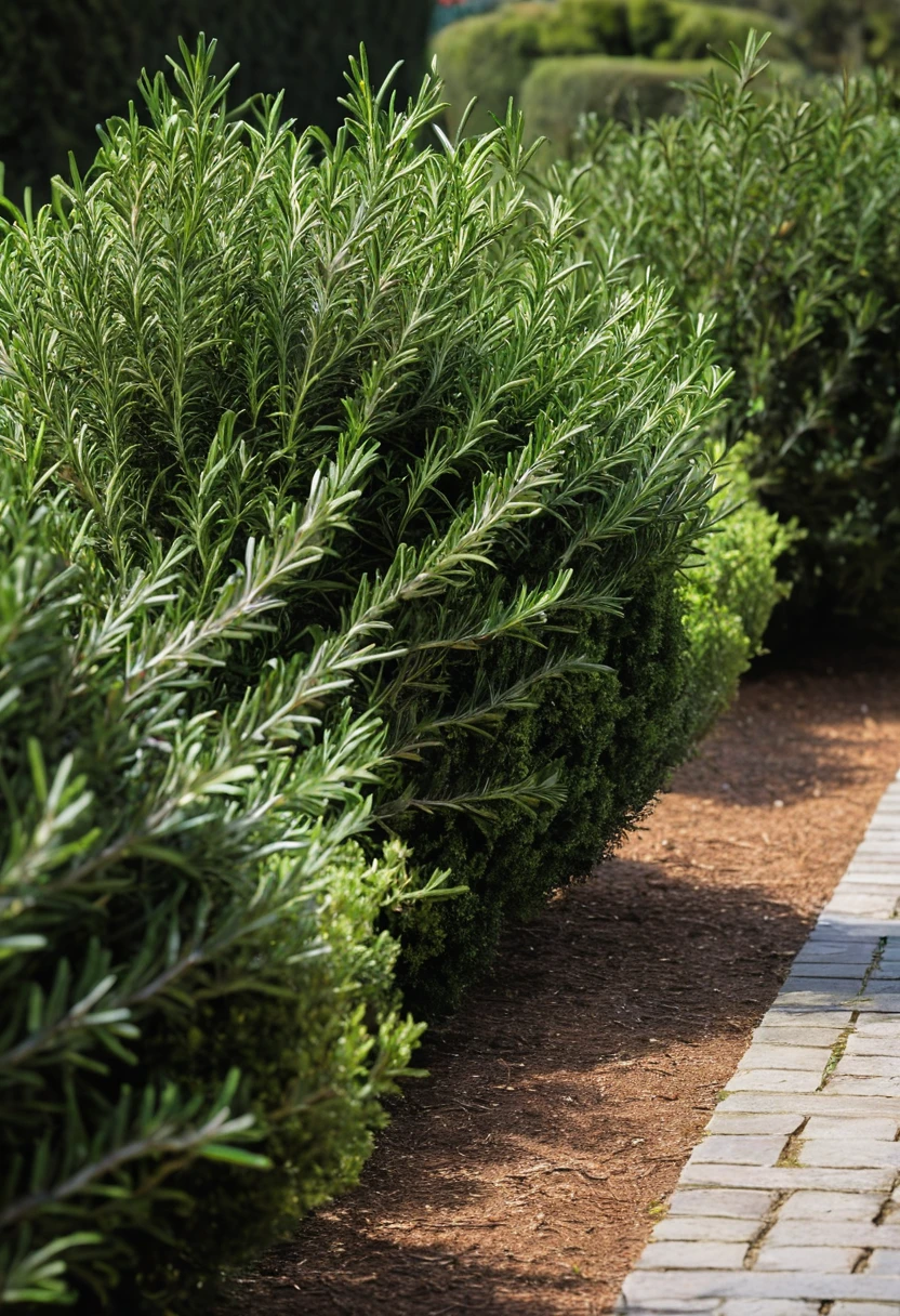 A Rosemary Hedge Border