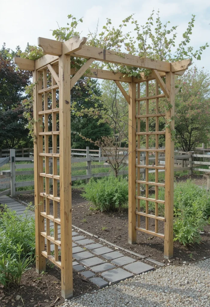 A Freestanding A-Frame Trellis