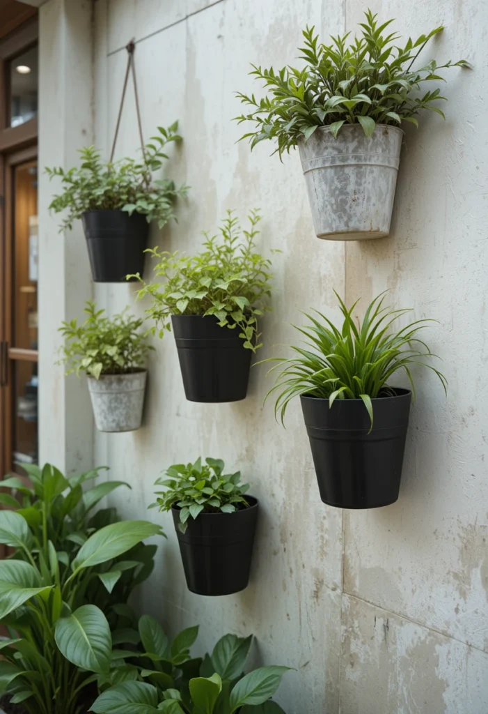 Wall-Mounted Pocket Planters