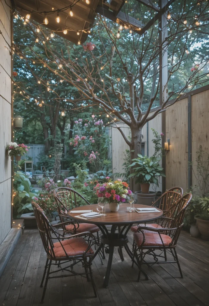 Use Outdoor String Lights for Extra Warmth