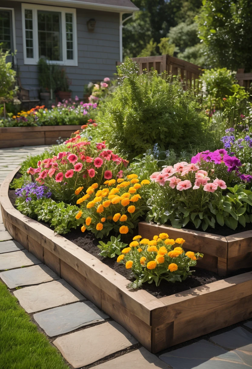 10. Create a Raised Flower Garden
