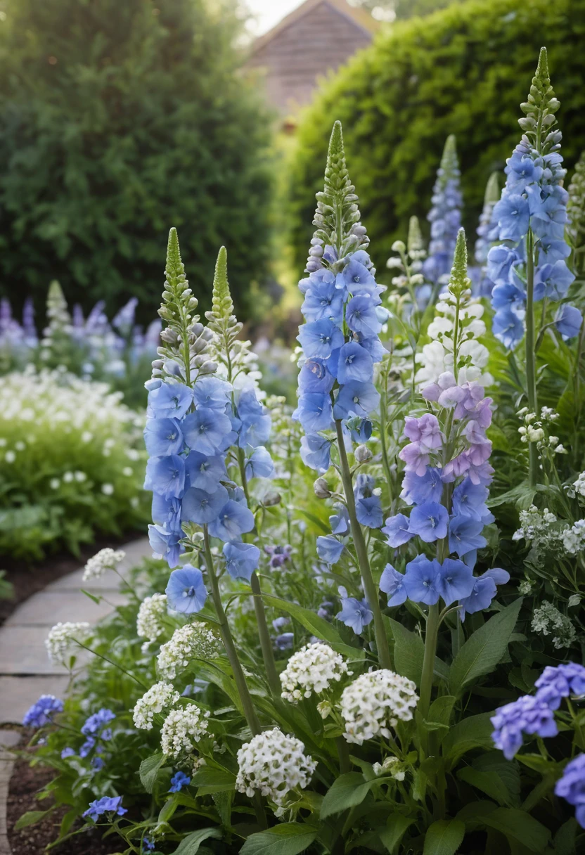 4. Design a Cool Blue, Purple, and White Garden