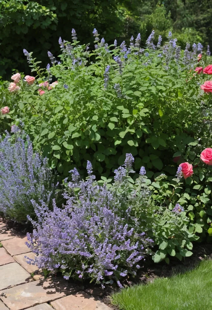 Add Catmint Around Rose Bushes