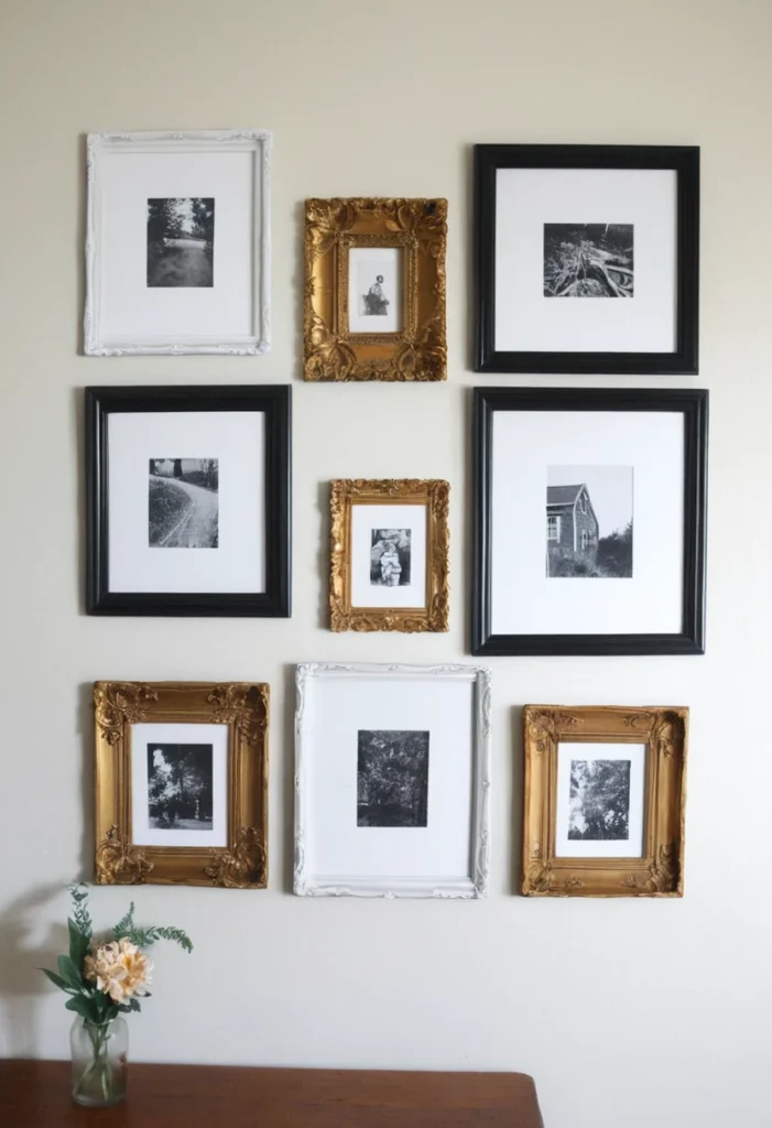Build a Gallery Wall From Mismatched Thrifted Frames