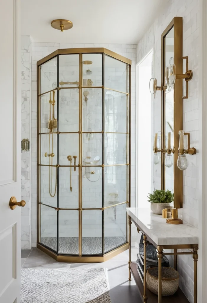 Style With Brass, Glass, and Metal Accents