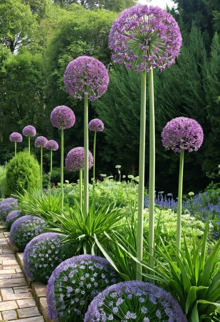 Use Alliums for Tall Architectural Flowers