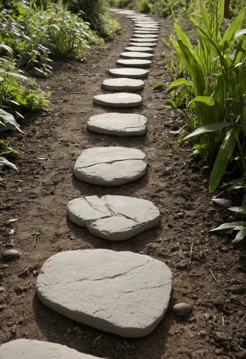 12. Create a DIY Stepping-Stone Path