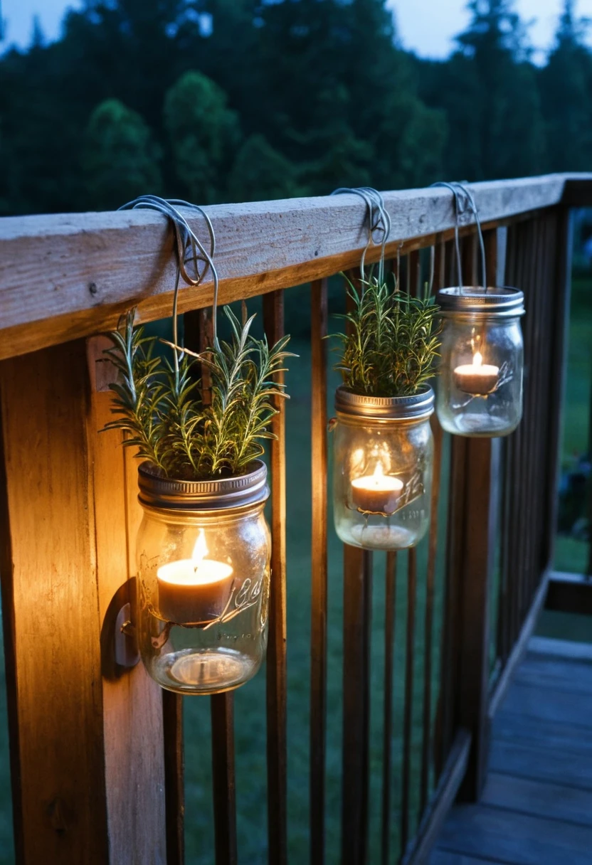 4. Make Mason Jar Garden Lanterns