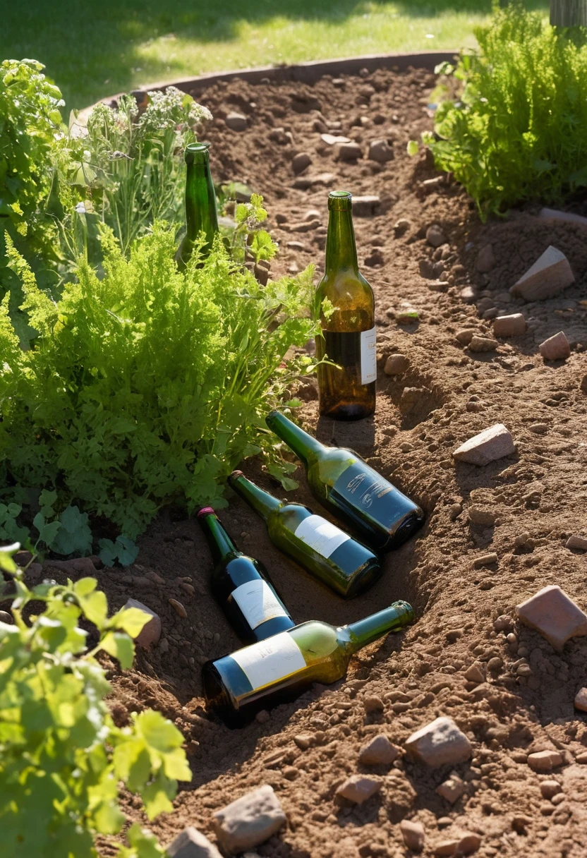 8. Create a Bottle Garden Border