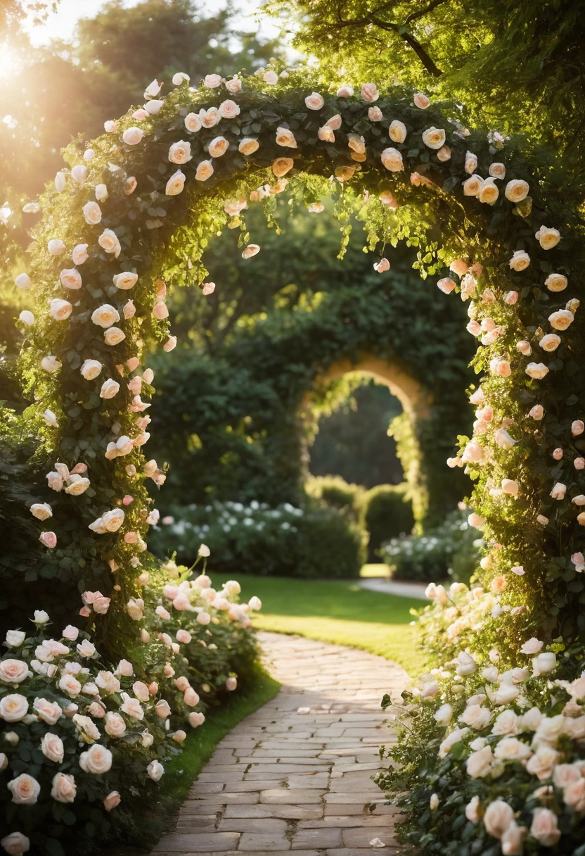 2. Rose-Covered Romantic Arch
