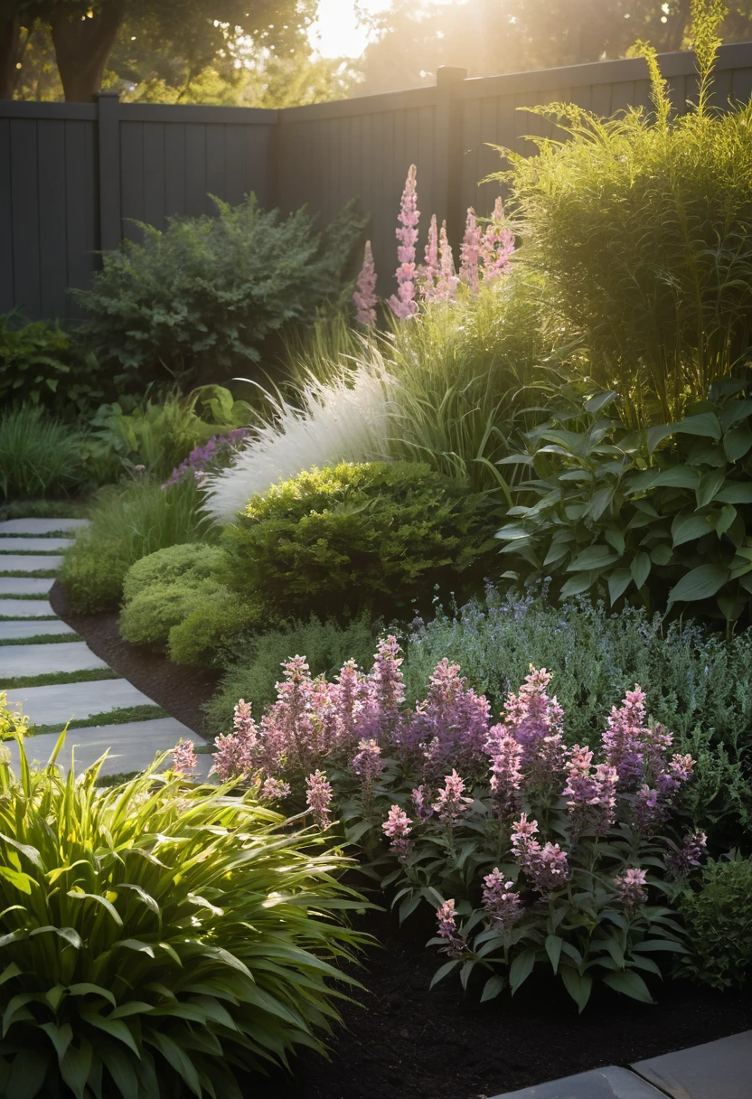 1. Turn an Empty Corner Into a Layered Flower Bed