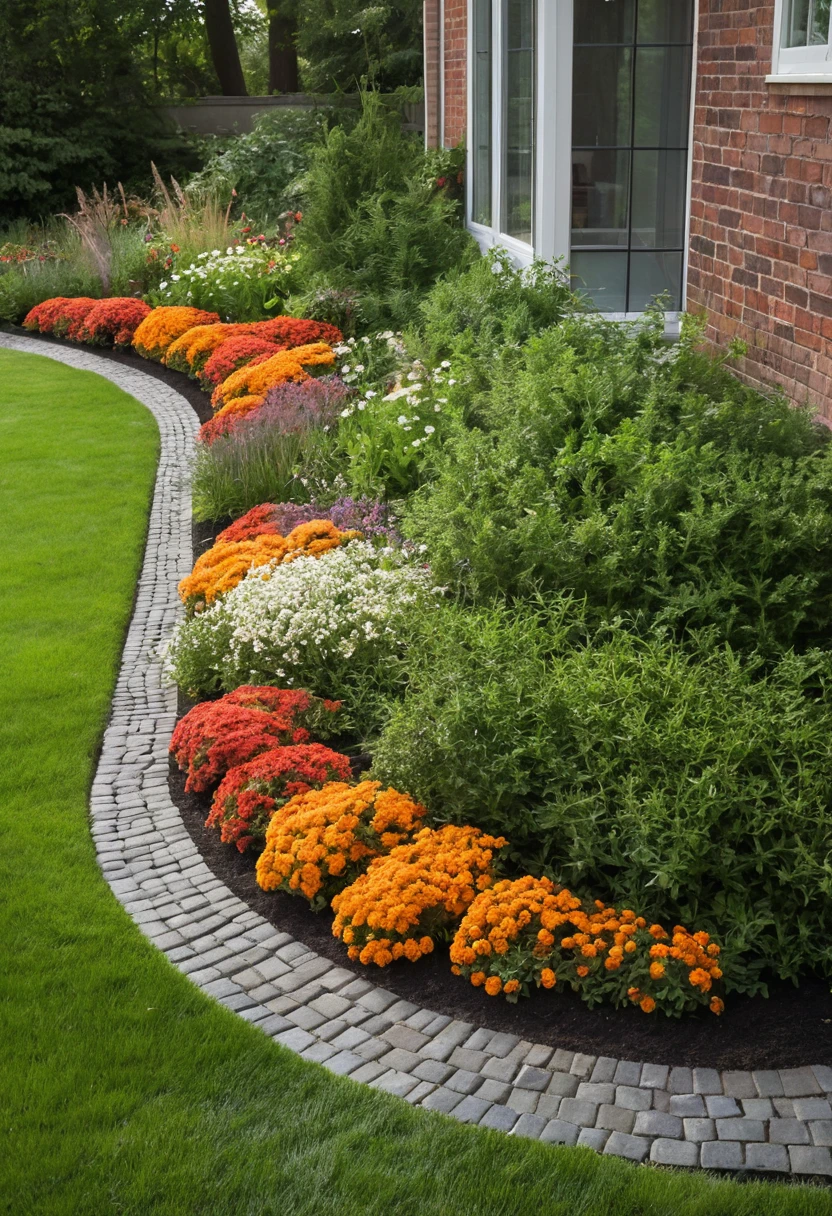 2. Create a Triangular Corner Flower Bed