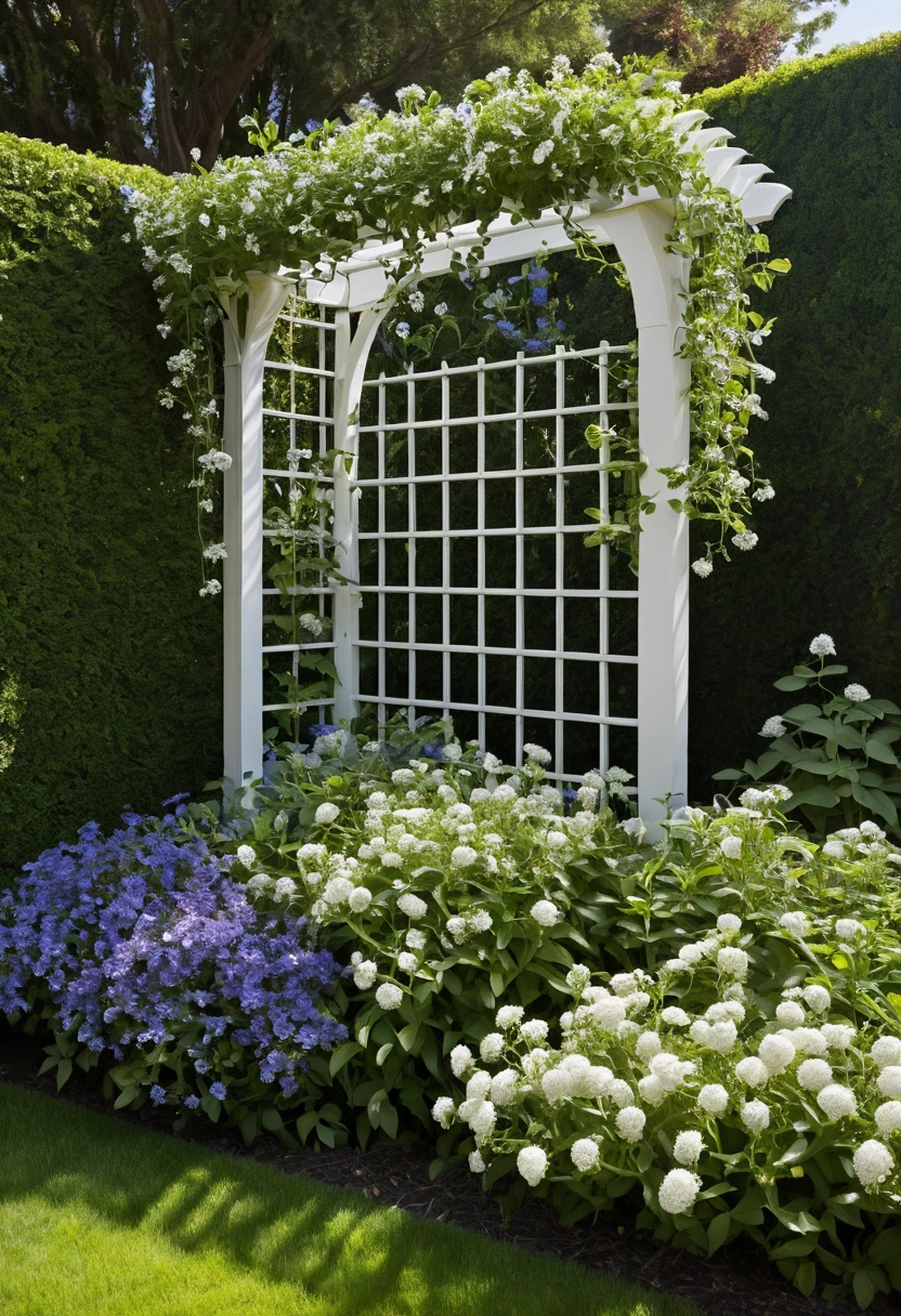 4. Use a Corner Trellis for Vertical Interest