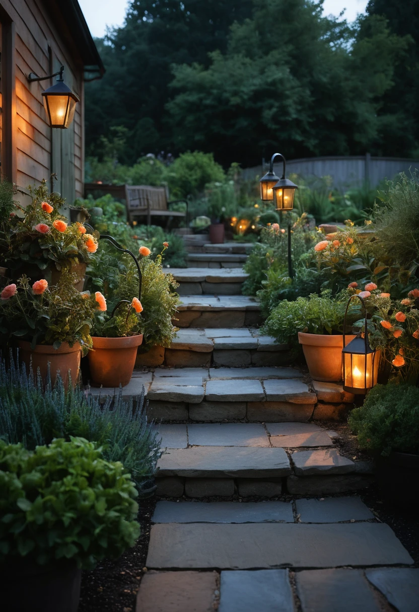 4. Illuminate Garden Steps