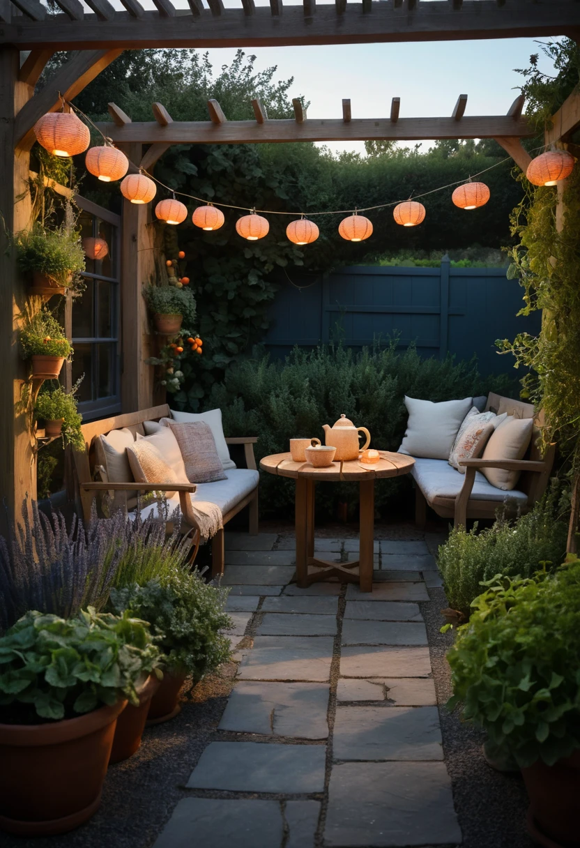 5. Use Lanterns Around Outdoor Seating