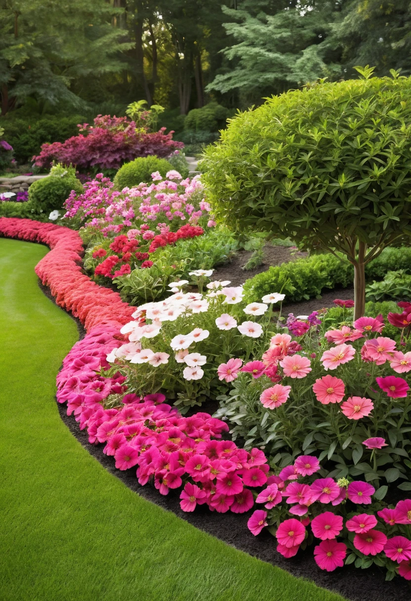 3. Try a Color-Coordinated Oval Garden