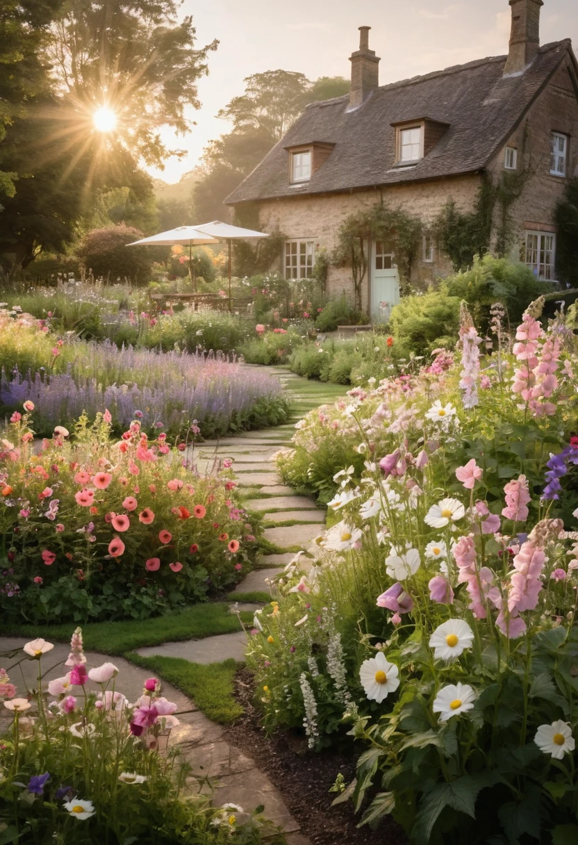 4. Build a Cottage-Style Oval Flower Bed
