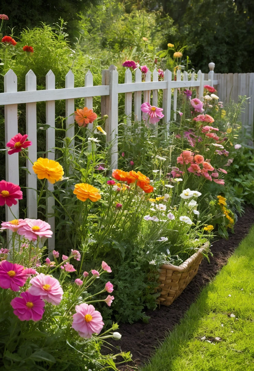 11. Build a Small Cutting Garden Along a Fence