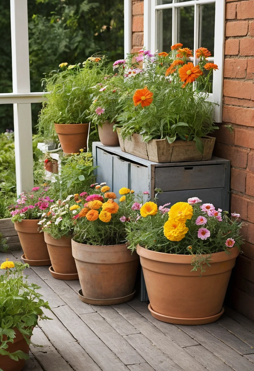 12. Grow Flowers in Containers