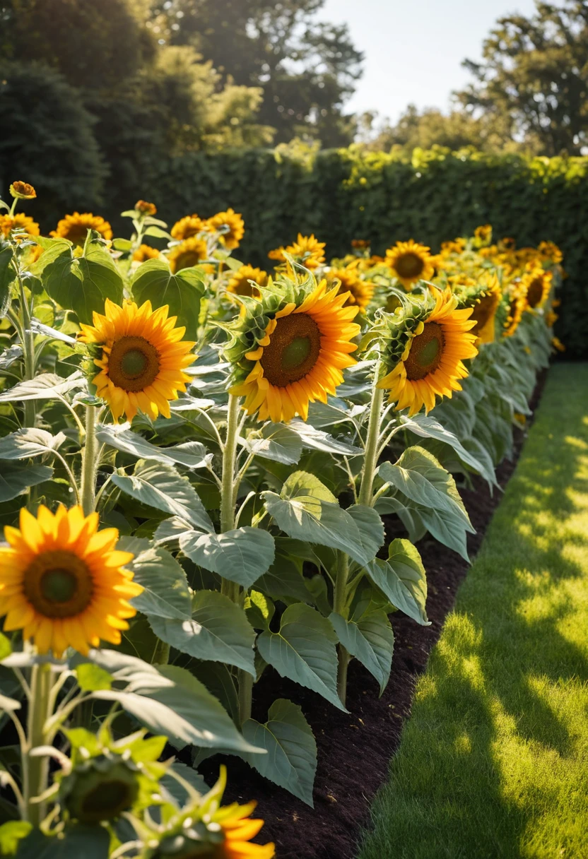 1. Create a Classic Sunflower Border