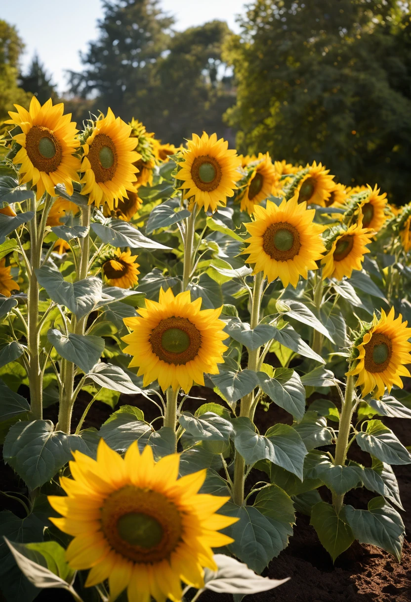 11. Grow a Multi-Height Sunflower Bed