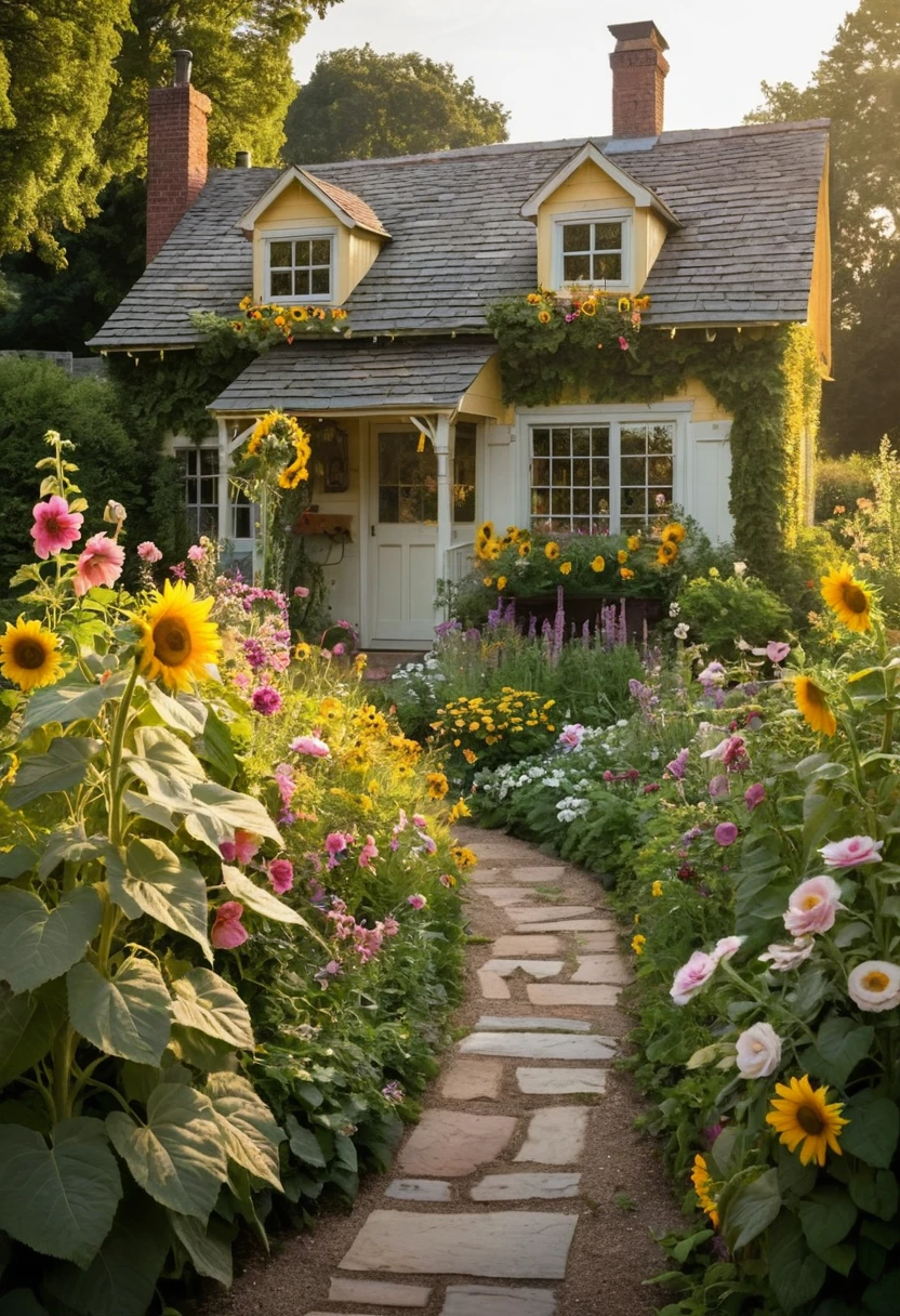 2. Design a Sunflower Cottage Garden