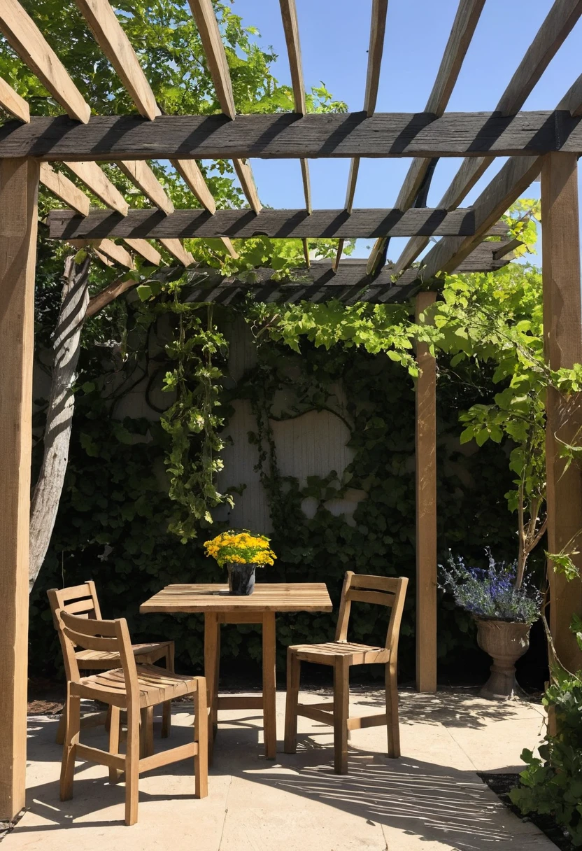 3. Build a Cozy Pergola Seating Area