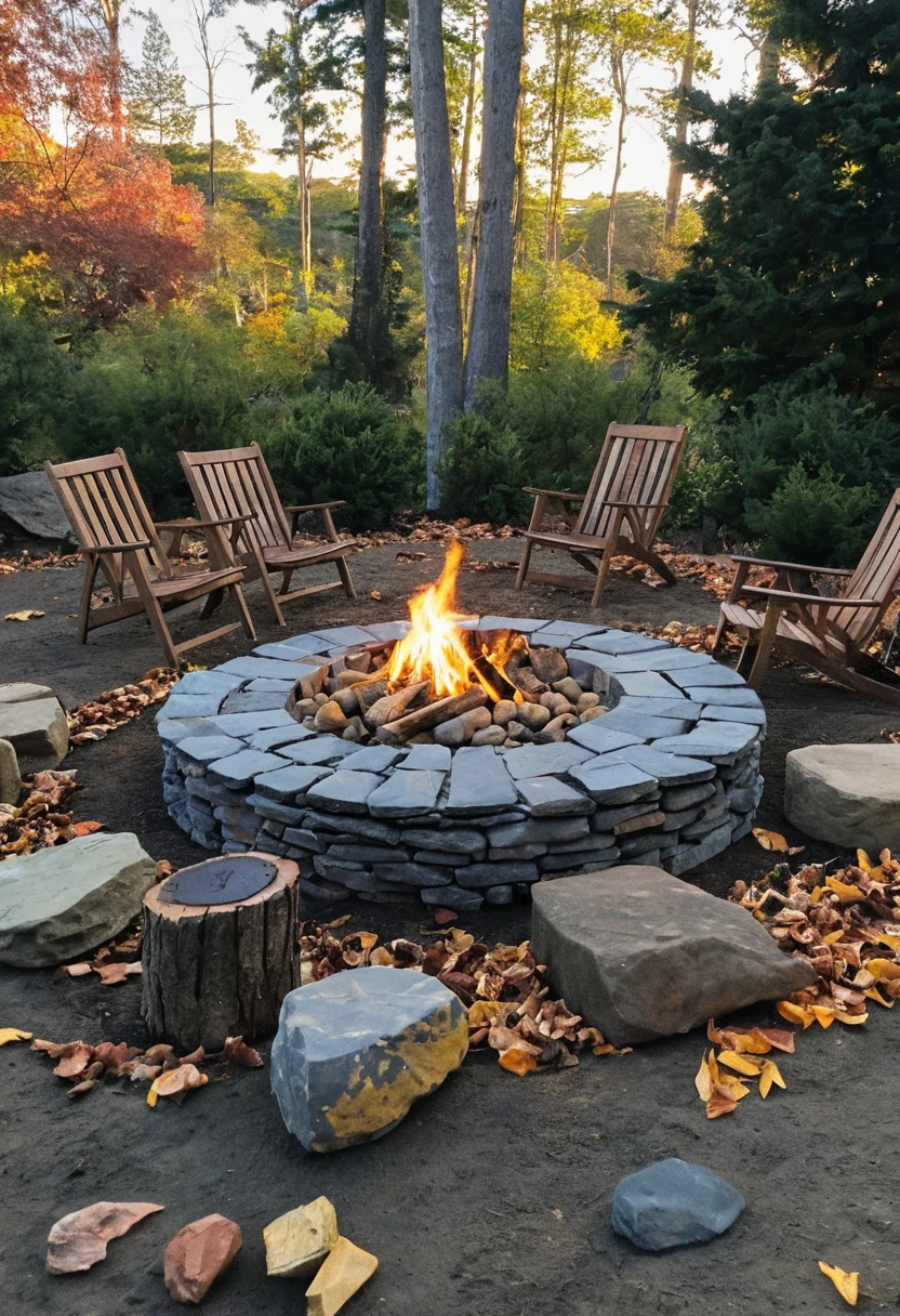 5. Make a Fire Pit Conversation Area