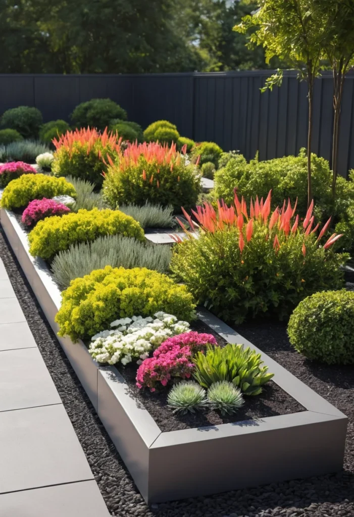 Modern Geometric Flower Bed